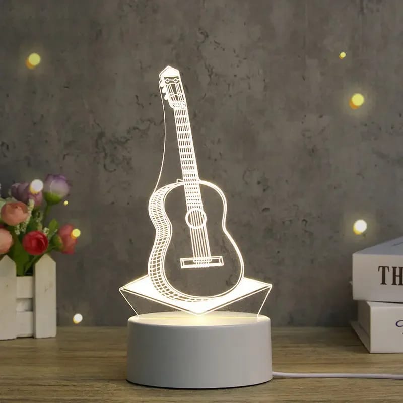 The Guitar 3D Acrylic USB Led Night Light