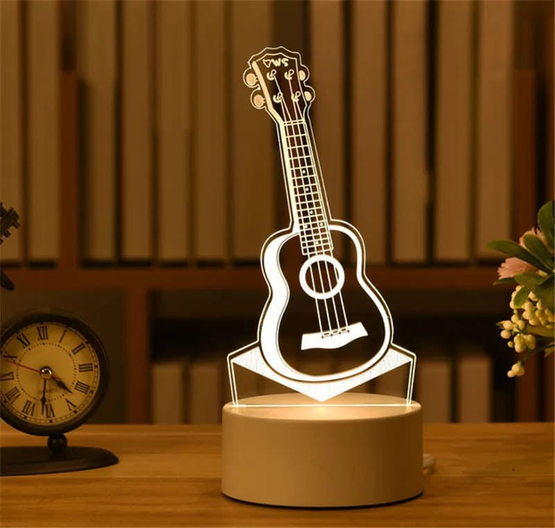 The Guitar 3D Acrylic USB Led Night Light