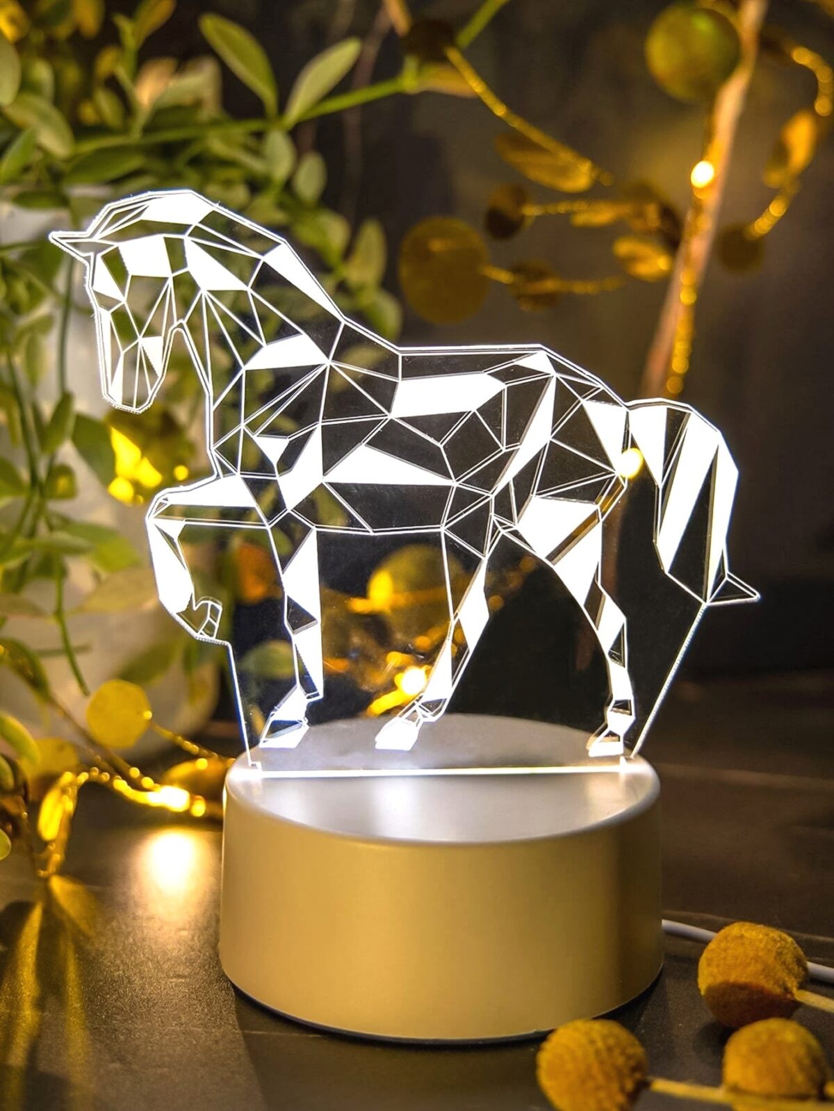 Galloping Horse 3D Acrylic USB Led Night Light