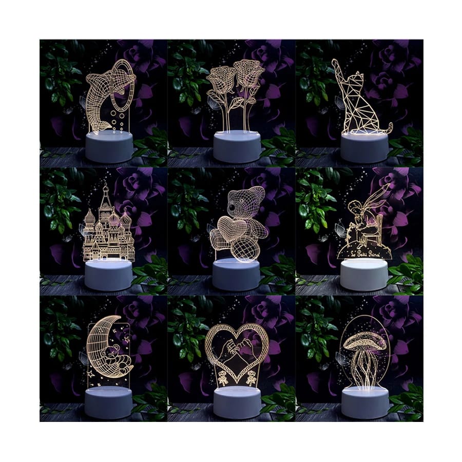 Galloping Horse 3D Acrylic USB Led Night Light