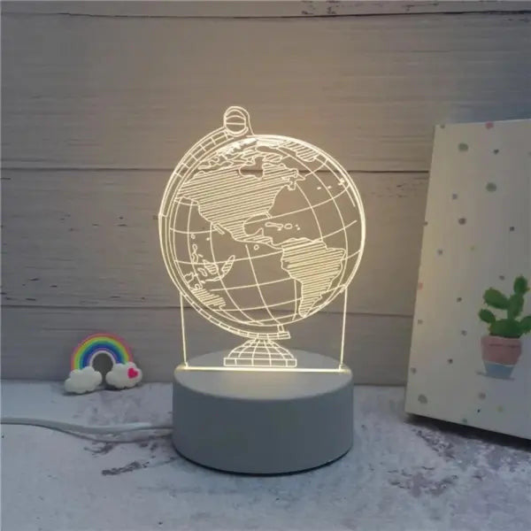 Globe 3D Acrylic USB Led Night