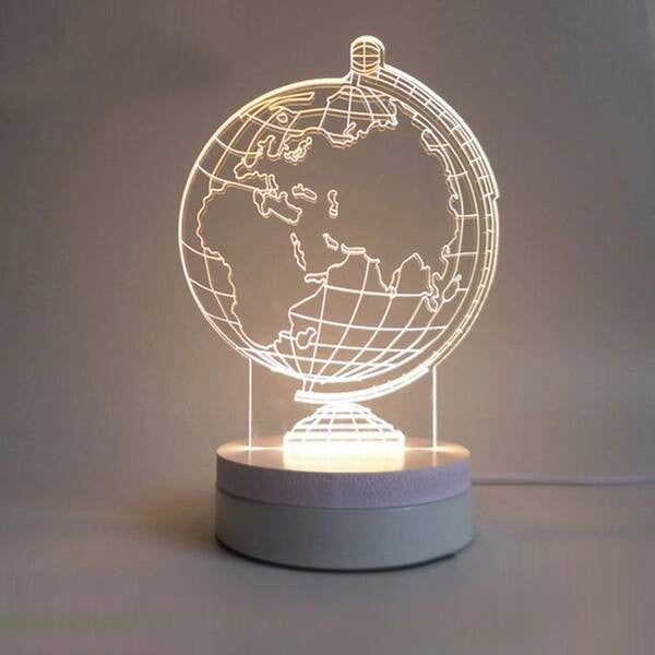 Globe 3D Acrylic USB Led Night