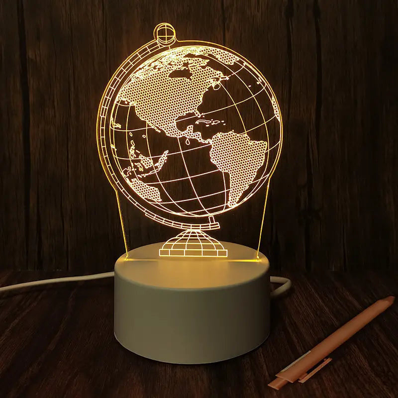 Globe 3D Acrylic USB Led Night