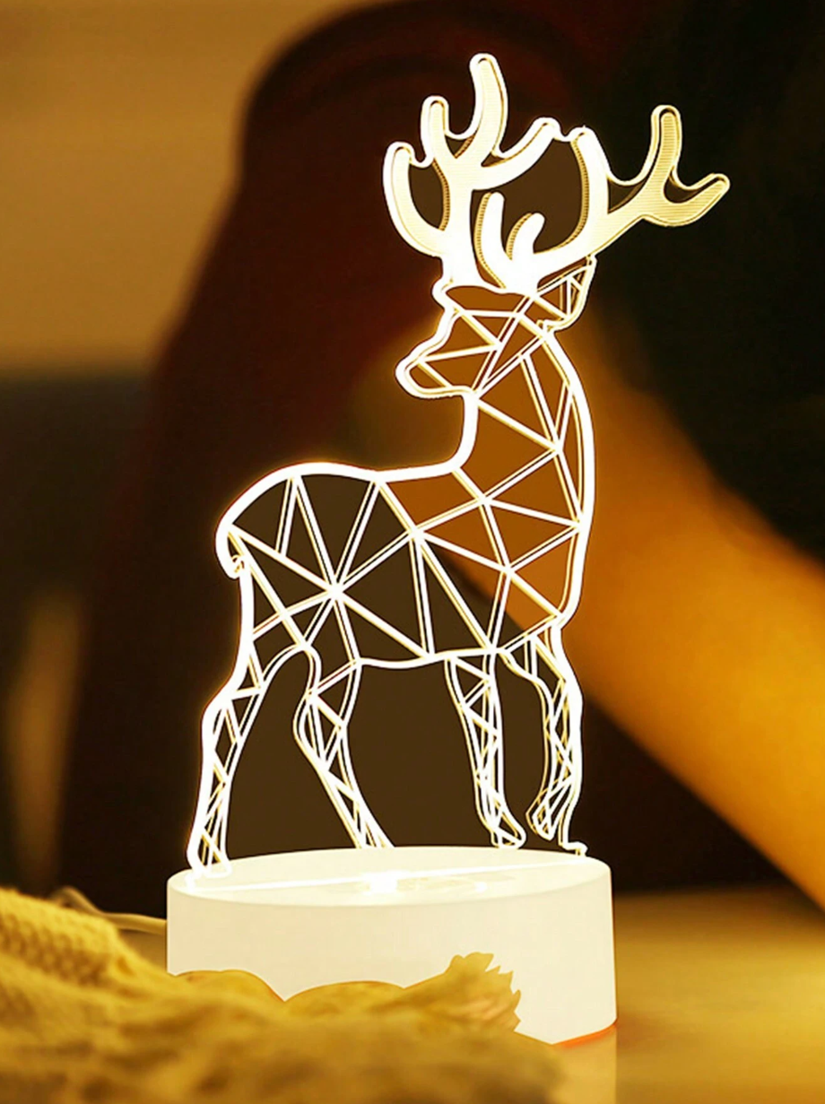 Reindeer 3D Acrylic USB Led Night Light