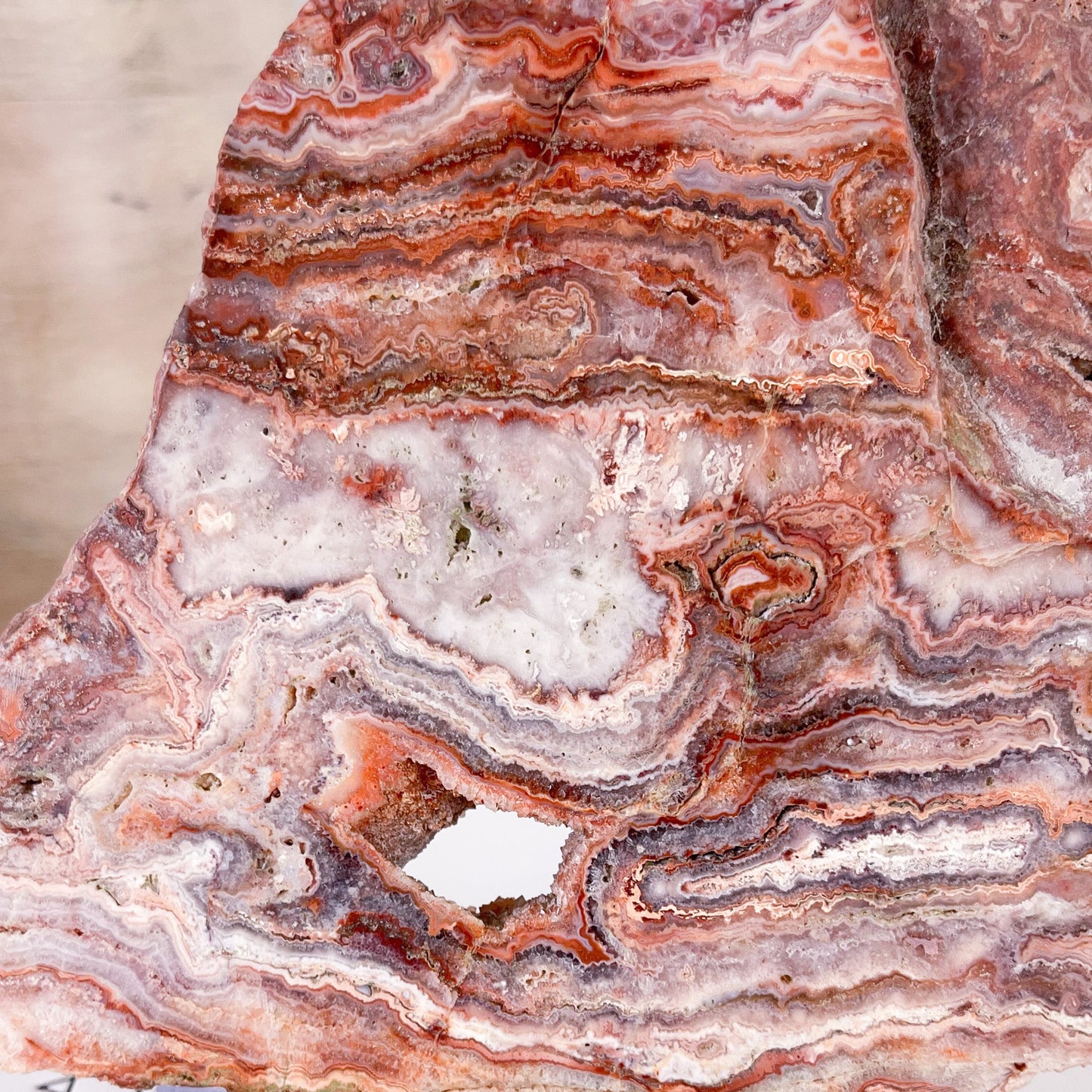 Indonesian Pink Lace Agate Slab