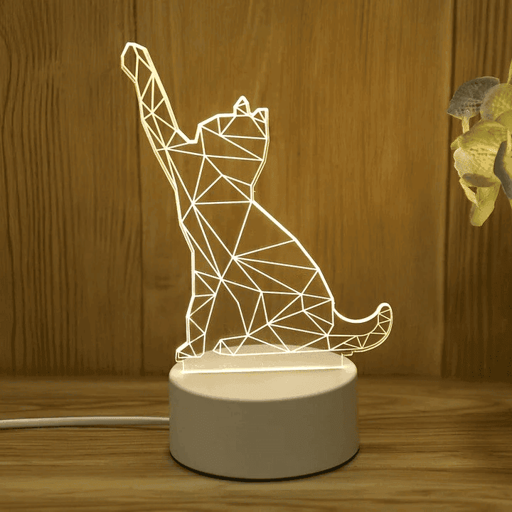 Cat 3D Acrylic USB Led Night Light