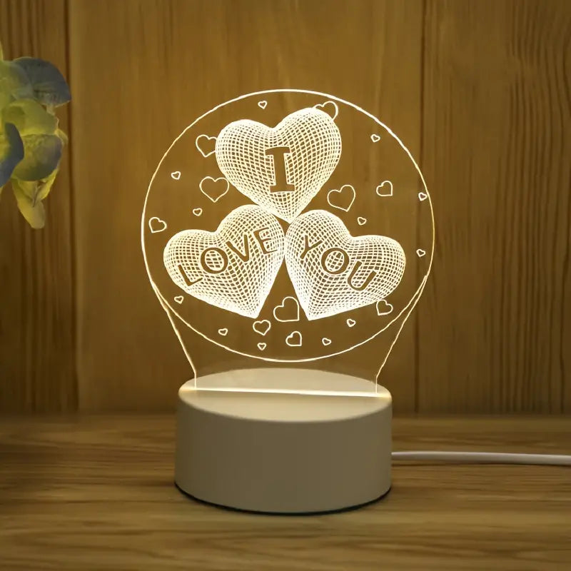 I Love You 3D Acrylic USB Led Night Light