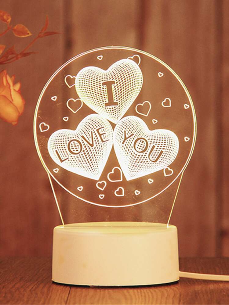 I Love You 3D Acrylic USB Led Night Light