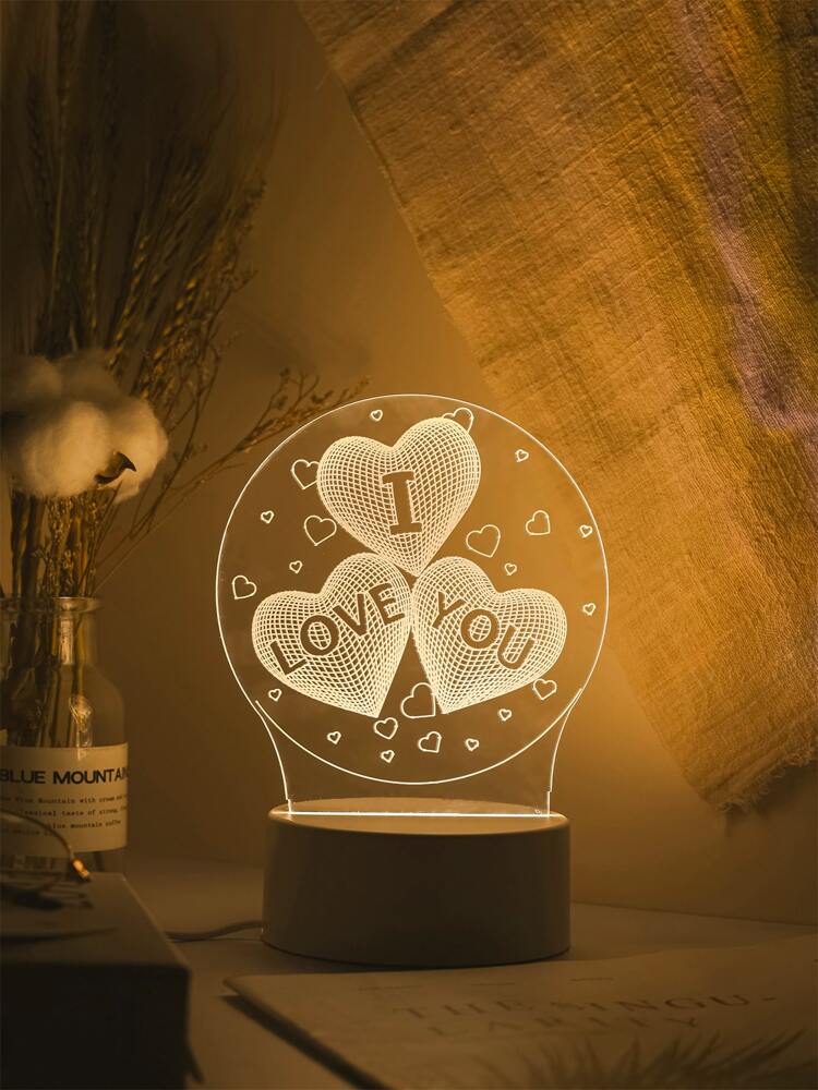 I Love You 3D Acrylic USB Led Night Light