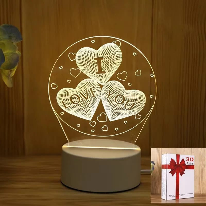 I Love You 3D Acrylic USB Led Night Light