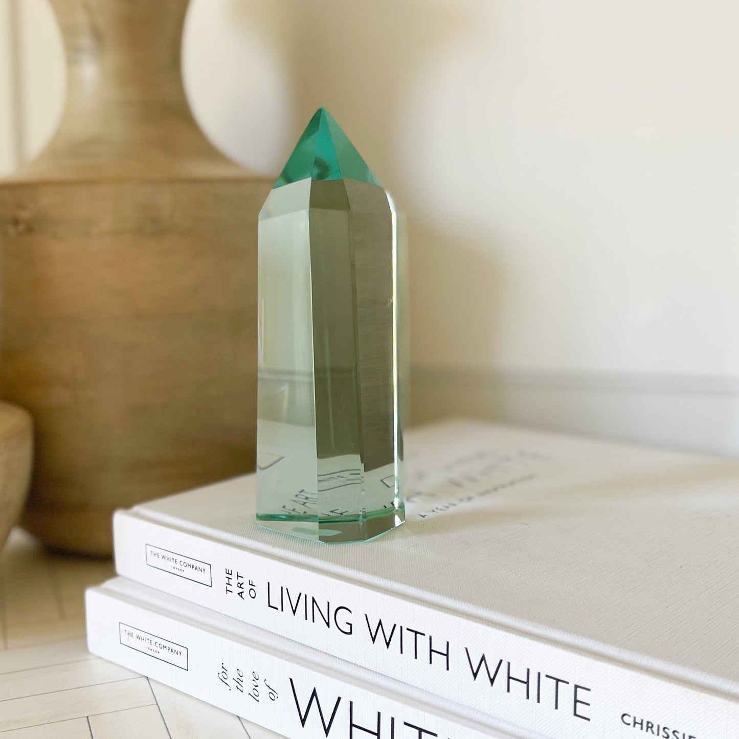 Faceted Green Glass Point