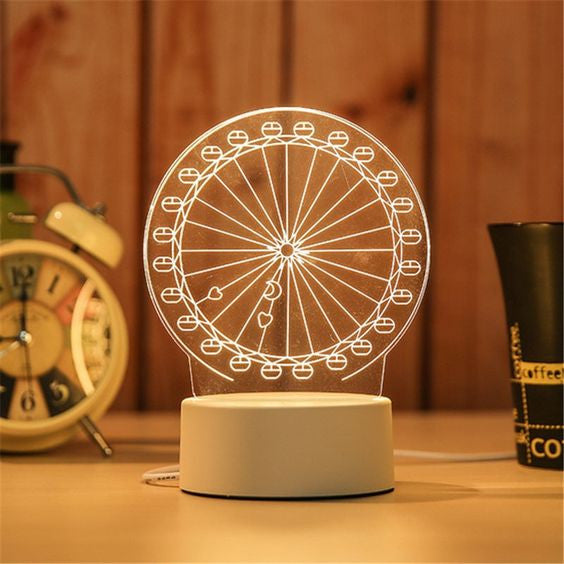 Ferris Wheel 3D Acrylic USB Led Night Light