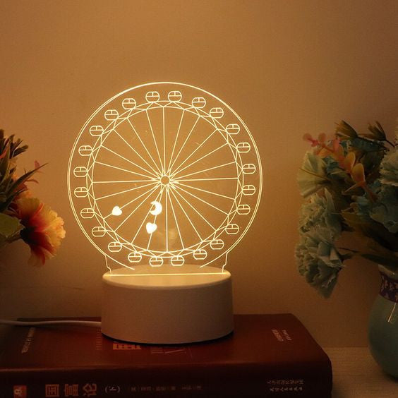 Ferris Wheel 3D Acrylic USB Led Night Light