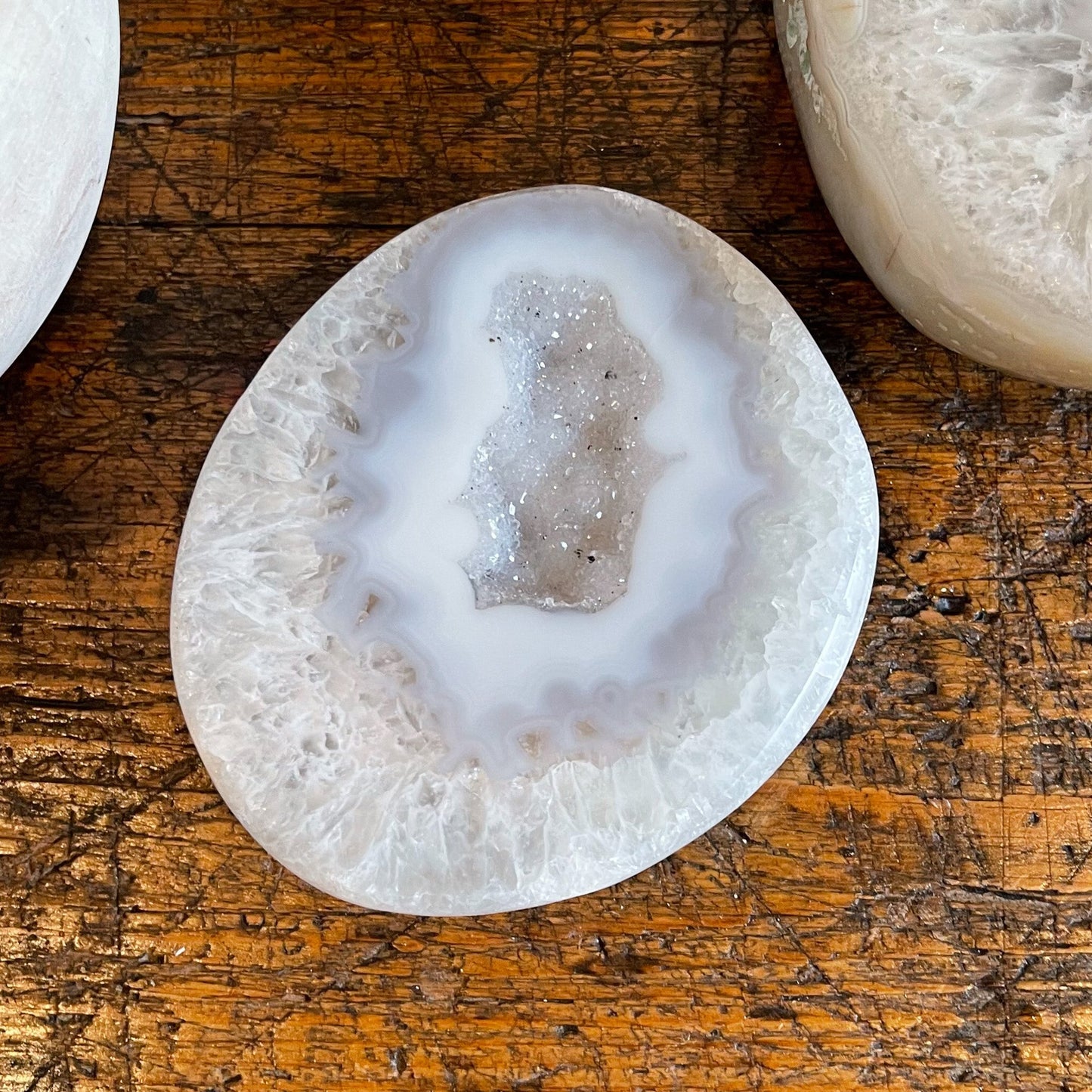 Split Agate Druzy Nodule