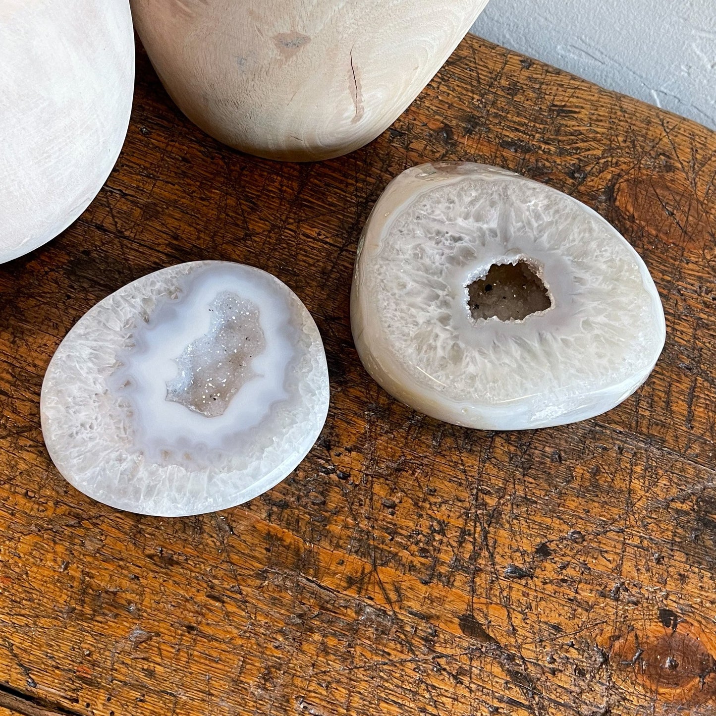 Split Agate Druzy Nodule