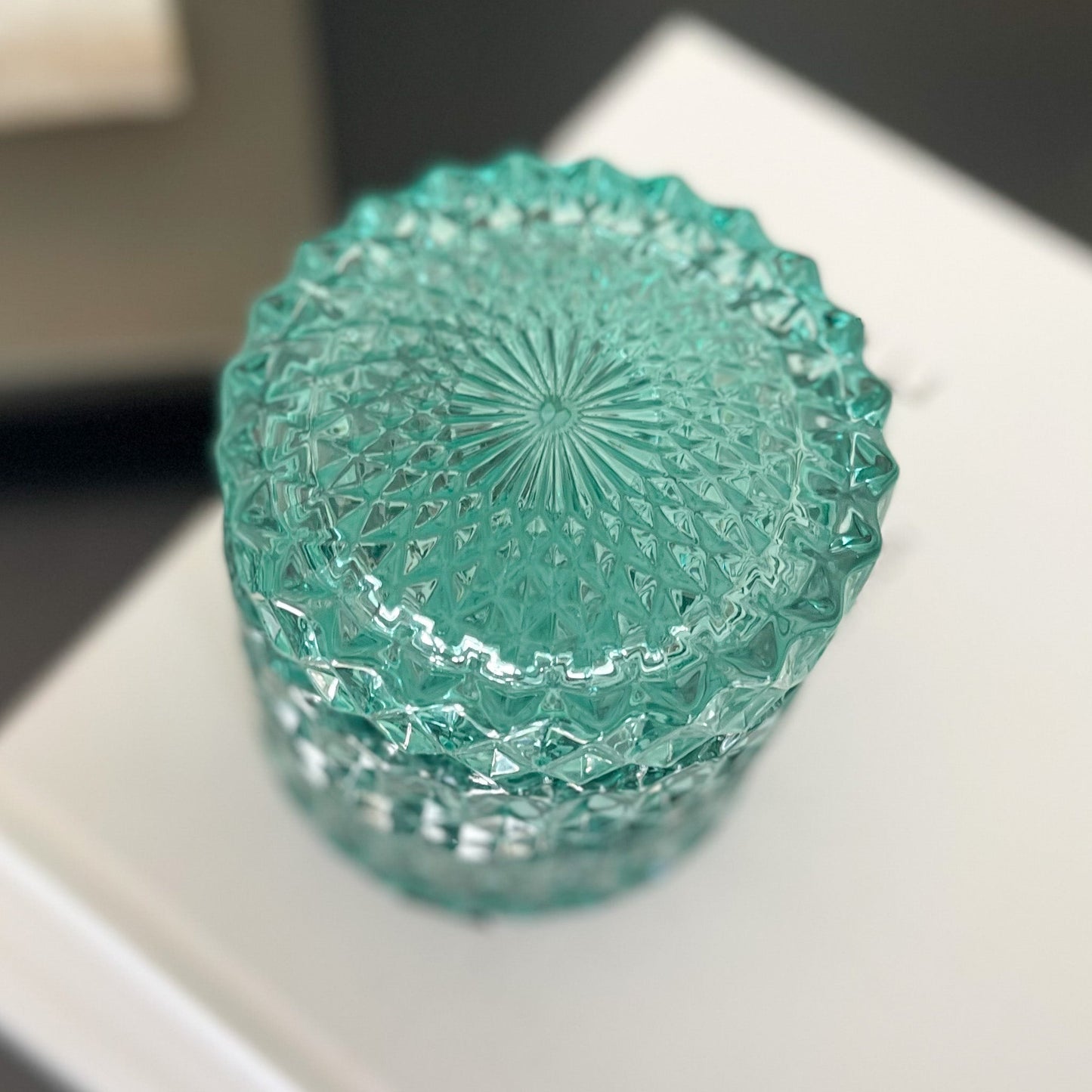 Casablanca Lidded Green Glass Box