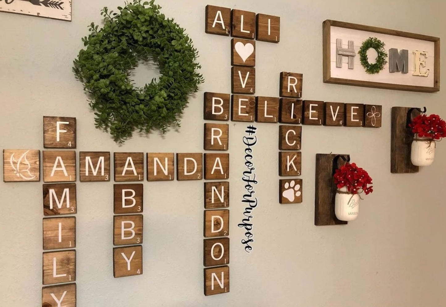 Scrabble Tile Wall Decor