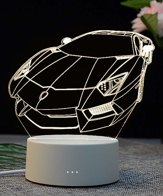 Super Car 3D Acrylic USB Led Night Light