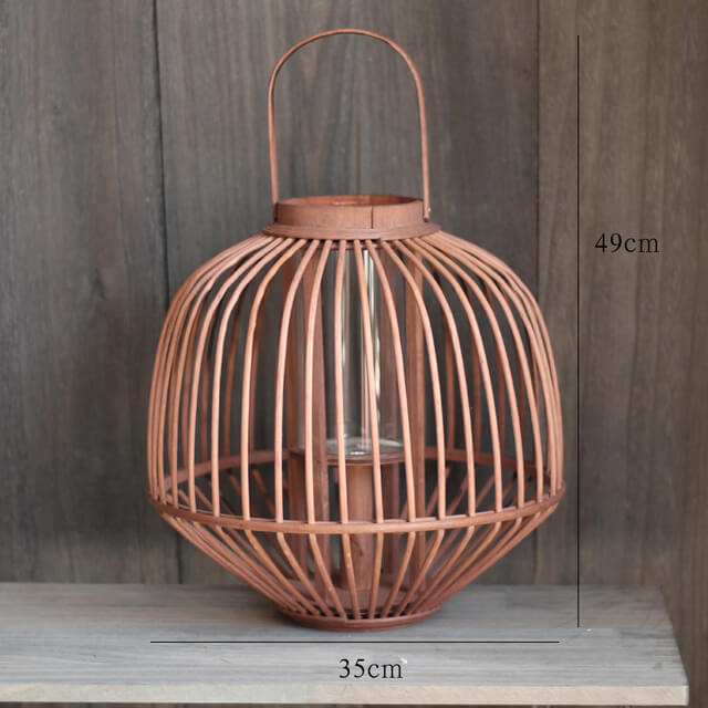 Retro Handmade Rattan Candle Holder