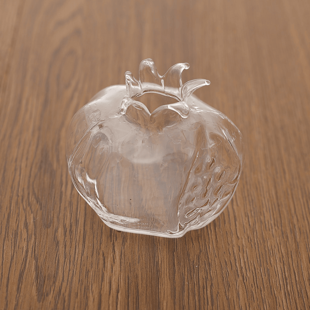 Pomegranate Hydroponic Clear Glass Flower Vase