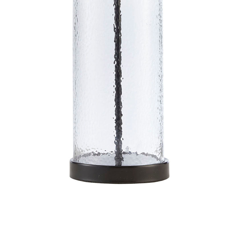 Modern Clear Glass Cylinder Table Lamp