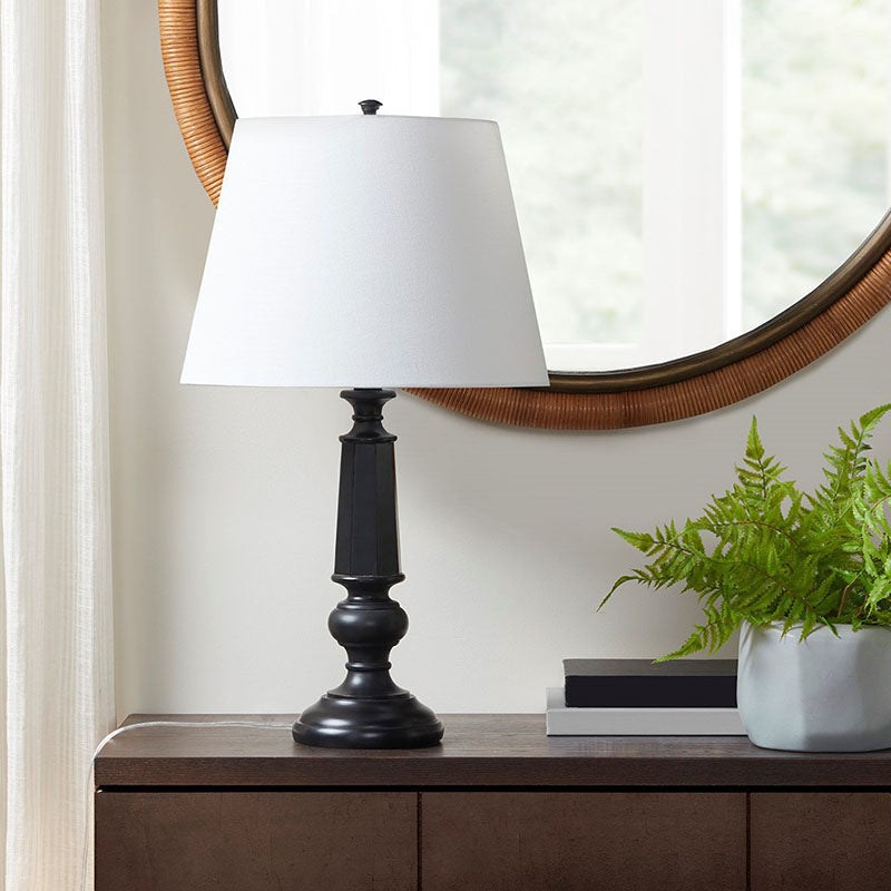 Landsdown Black Faceted Table Lamp