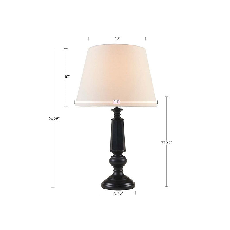 Landsdown Black Faceted Table Lamp