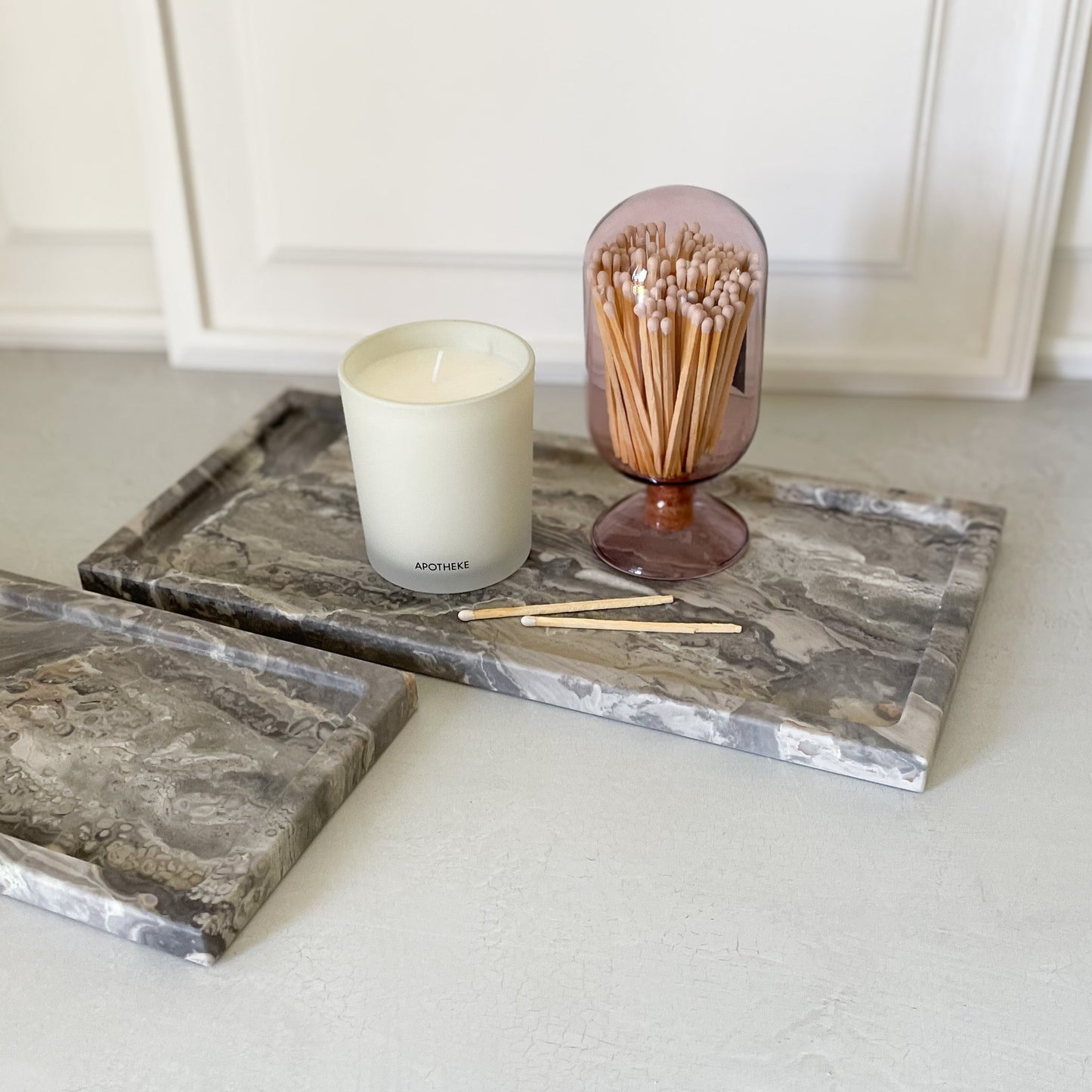 Large Cappuccino Marble Tray