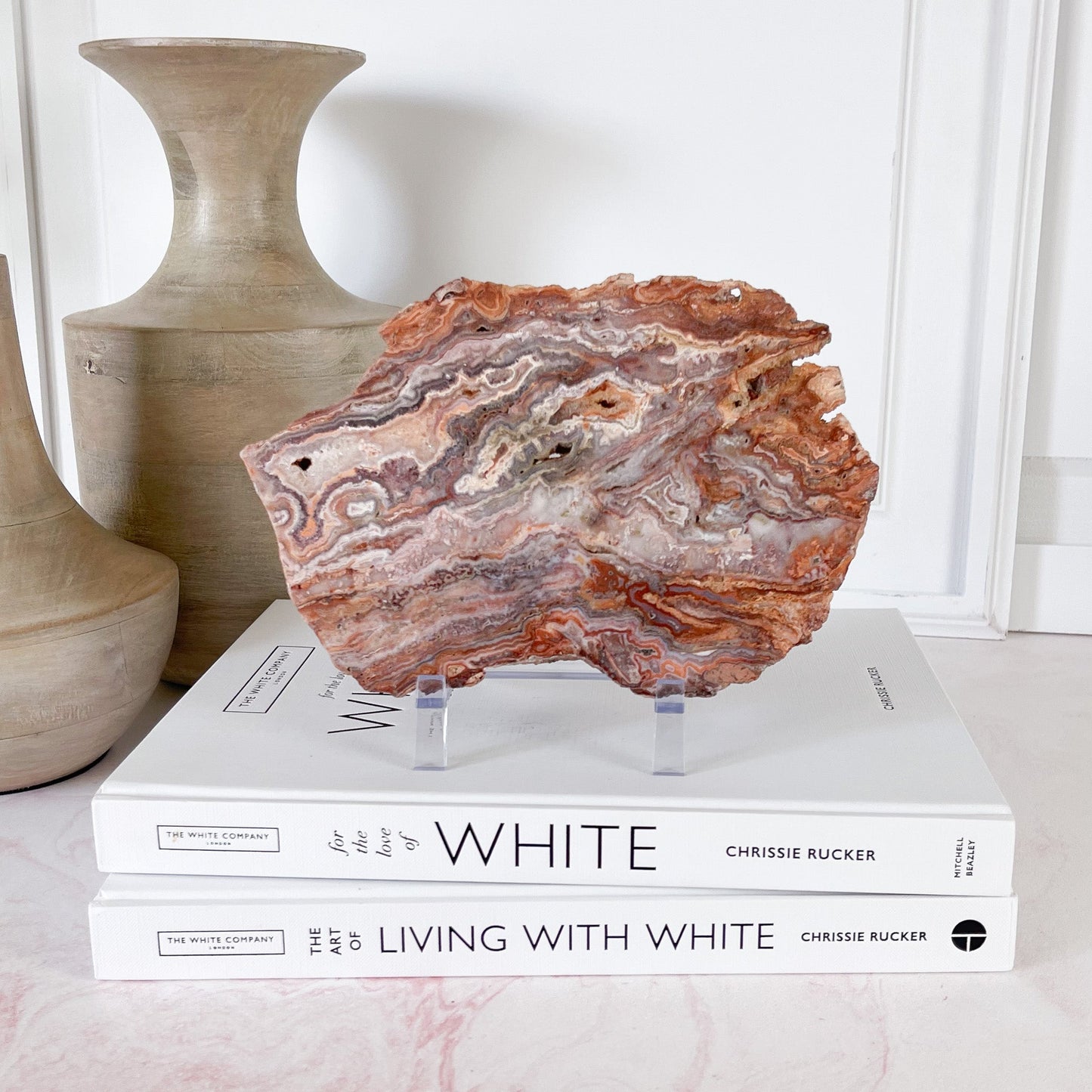 Indonesian Pink Lace Agate Slab