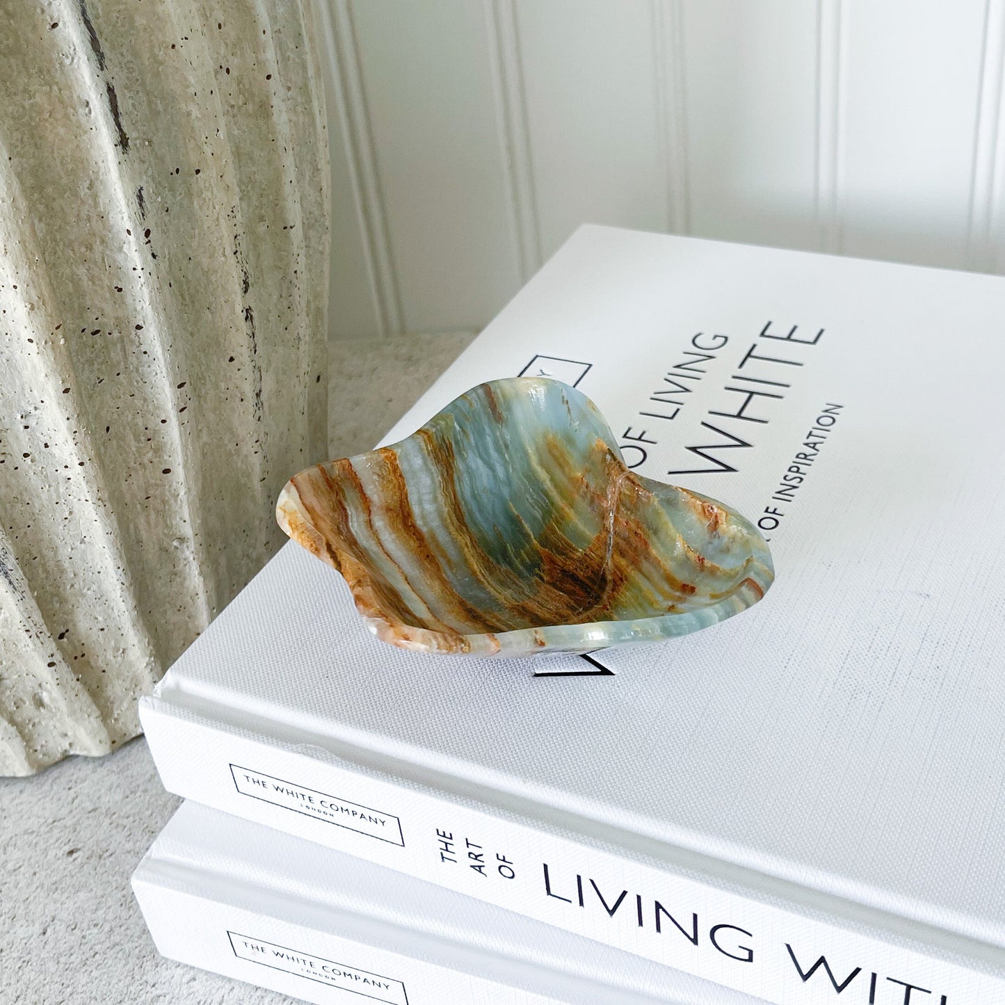 Small Hand Carved Blue Onyx Dish