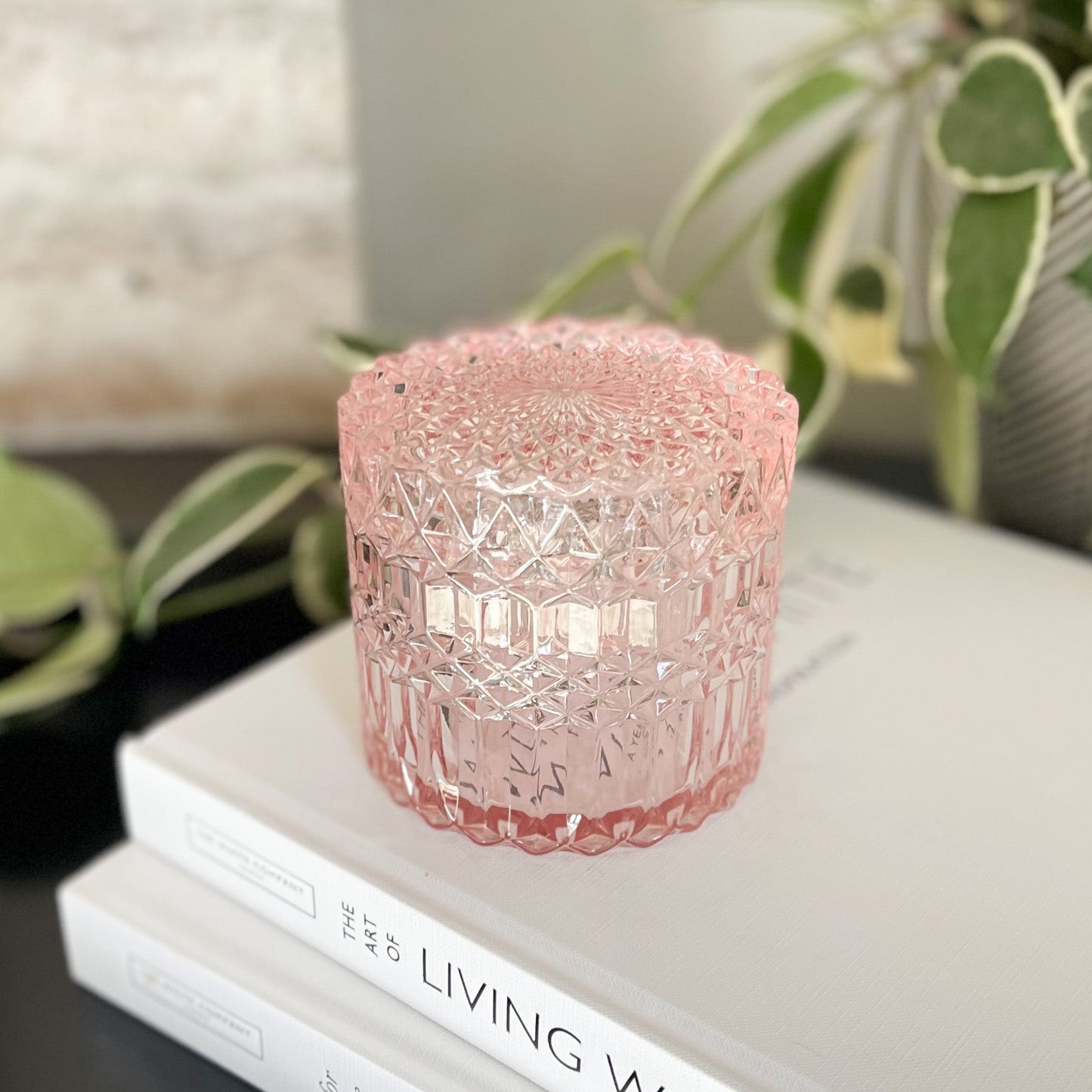 Casablanca Lidded Pink Glass Box