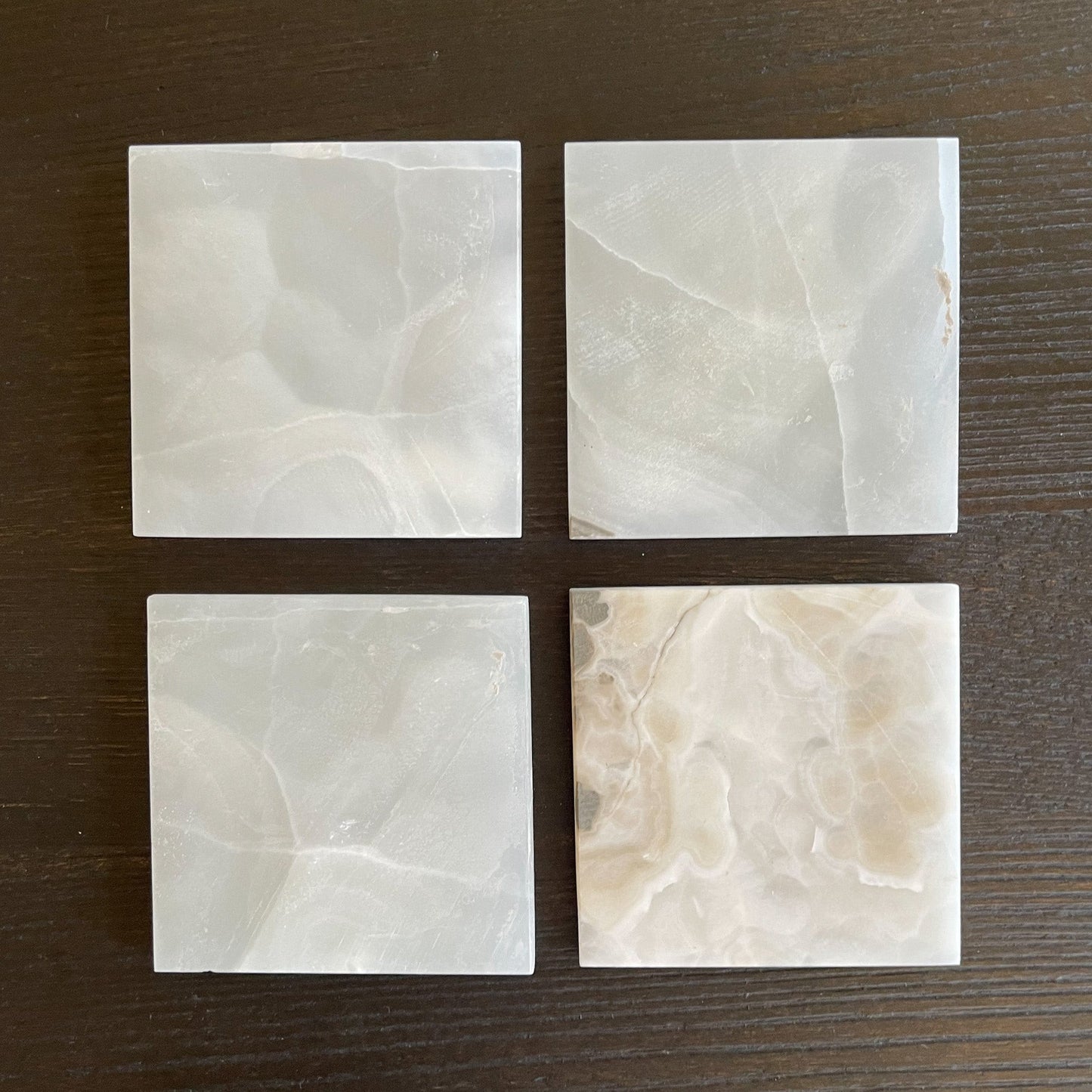 modern stone coaster set