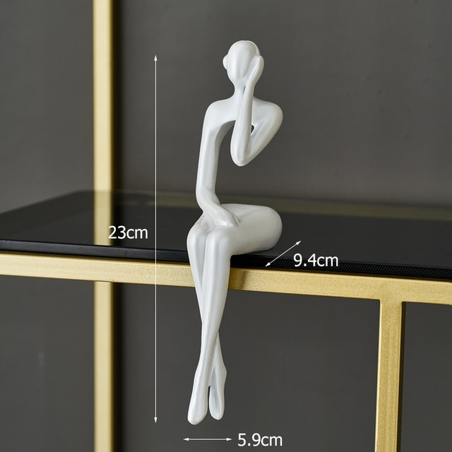 Abstract Sitting Resin Figurine sculpture