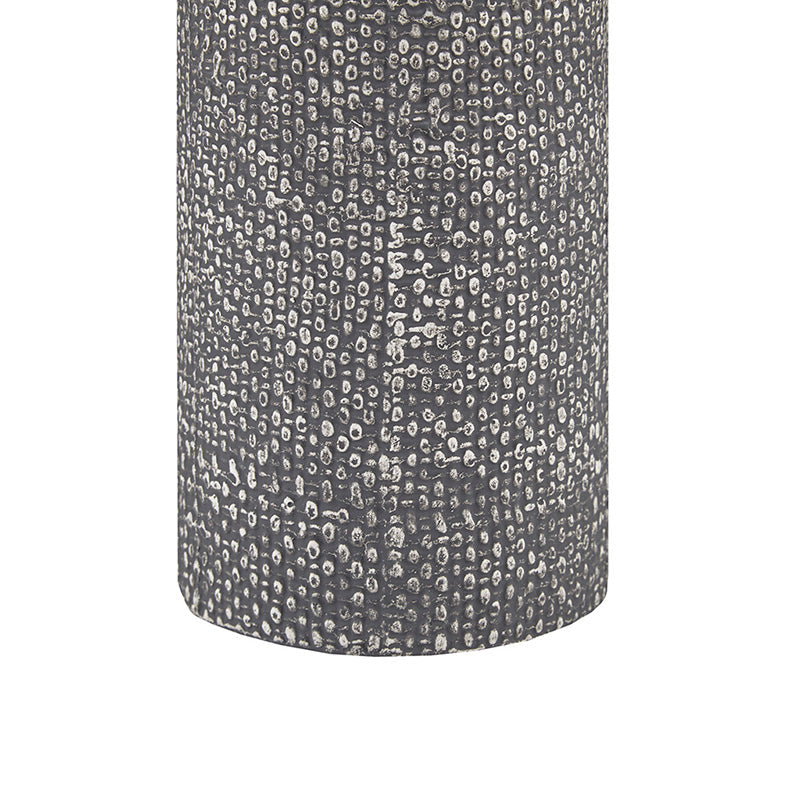 Modern Gray Embossed Ceramic Table Lamp