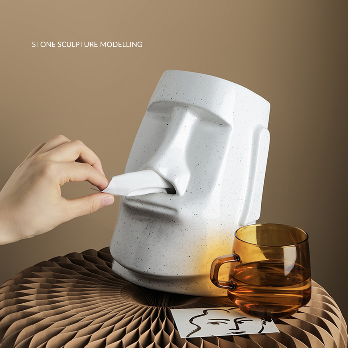 Creative Moai Tissue Holder Box