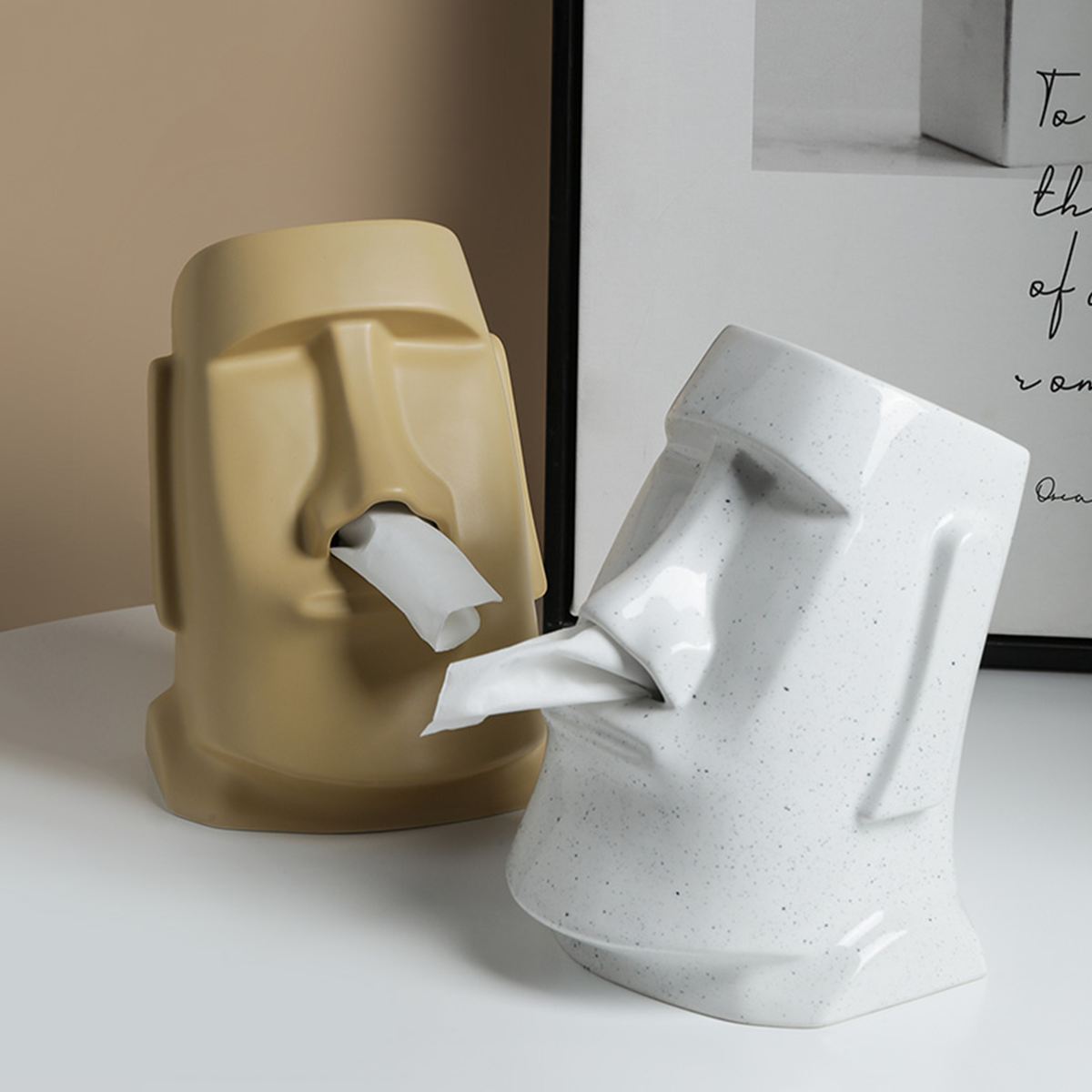 Creative Moai Tissue Holder Box