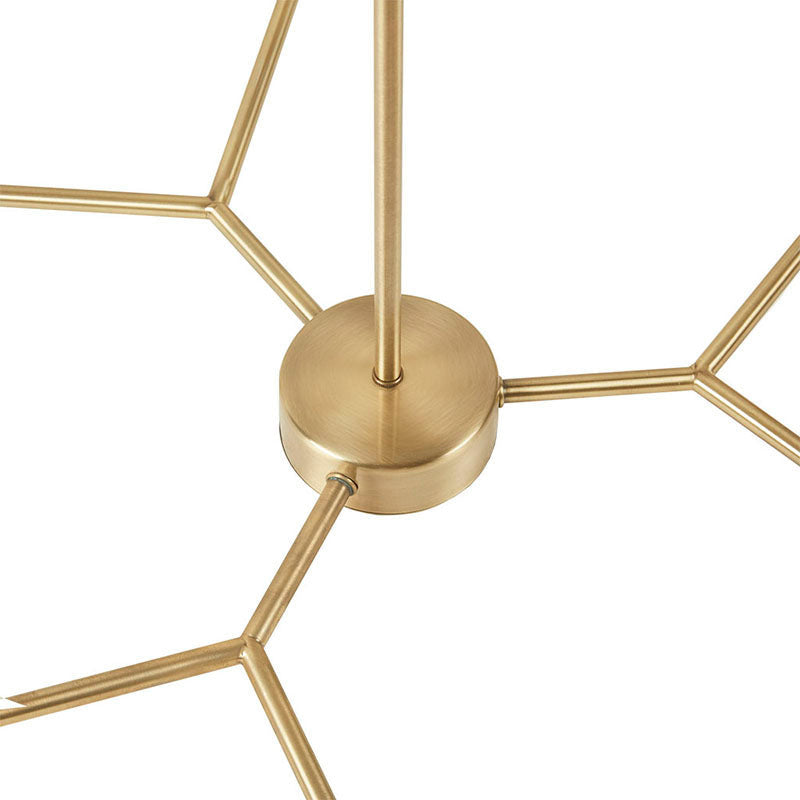 6-light Modern Ombre Glass Globe Chandelier in Gold