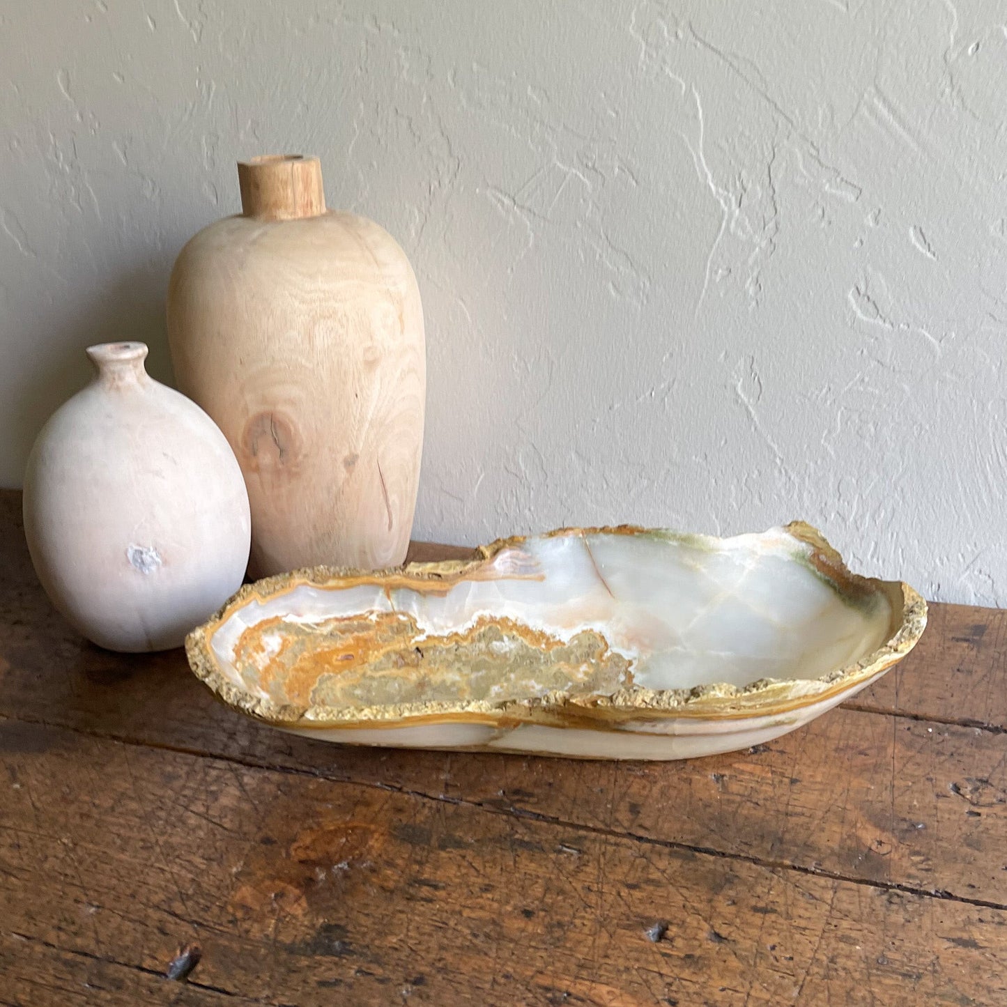 Hand Carved Green Onyx Bowl