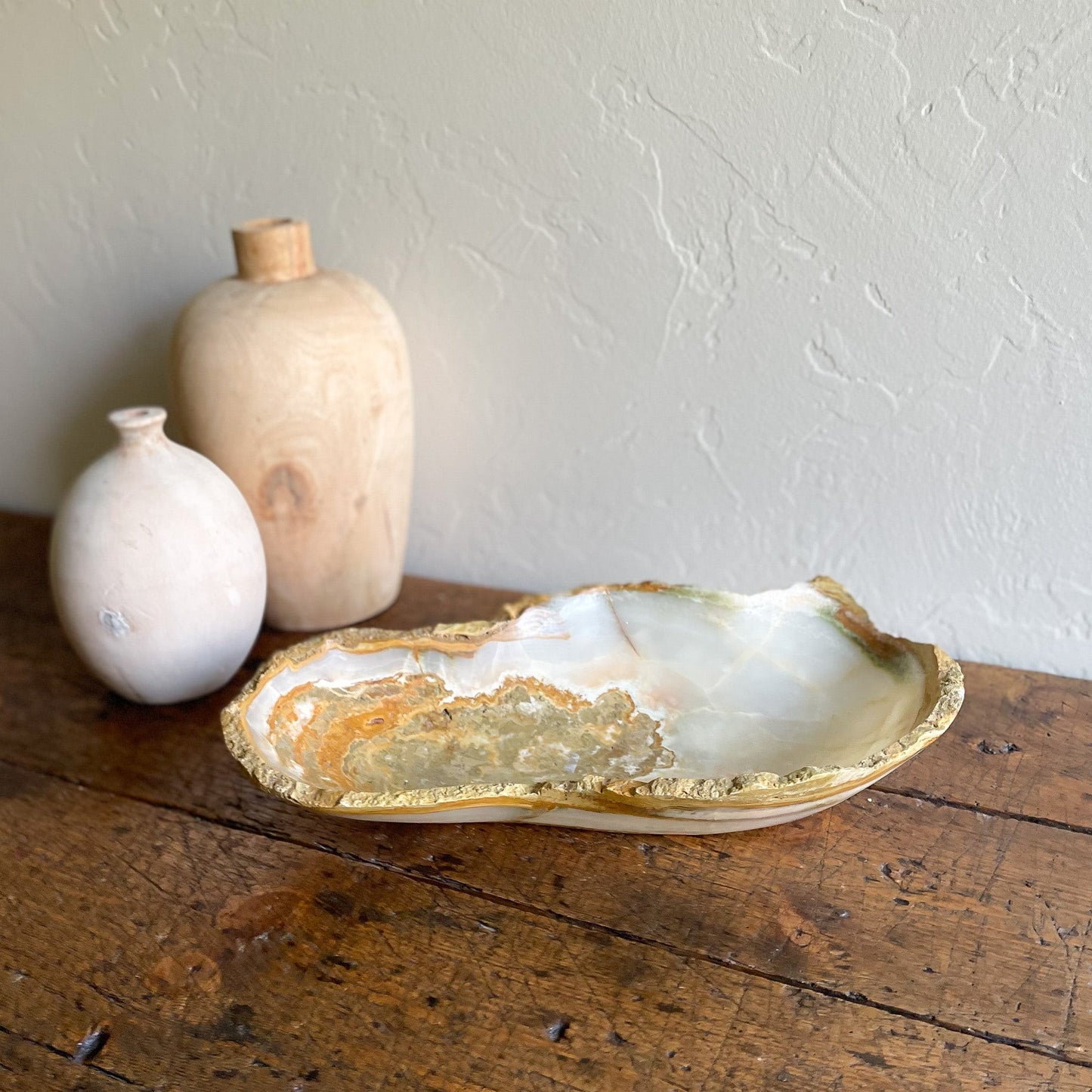 Hand Carved Green Onyx Bowl