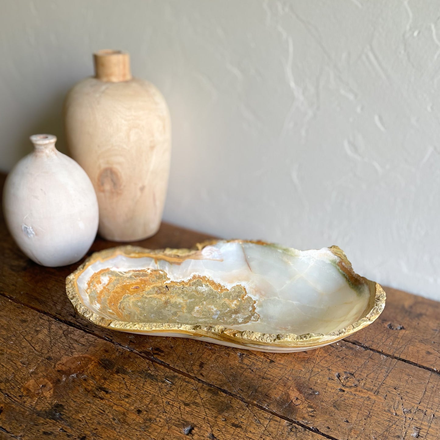 Hand Carved Green Onyx Bowl