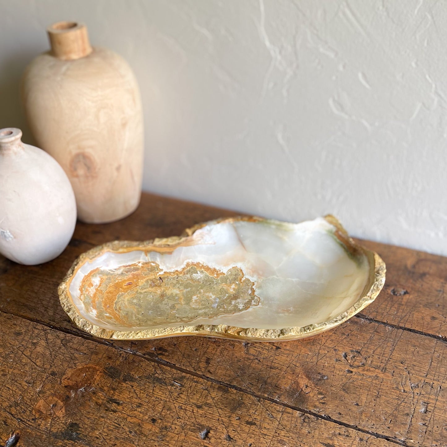 Hand Carved Green Onyx Bowl