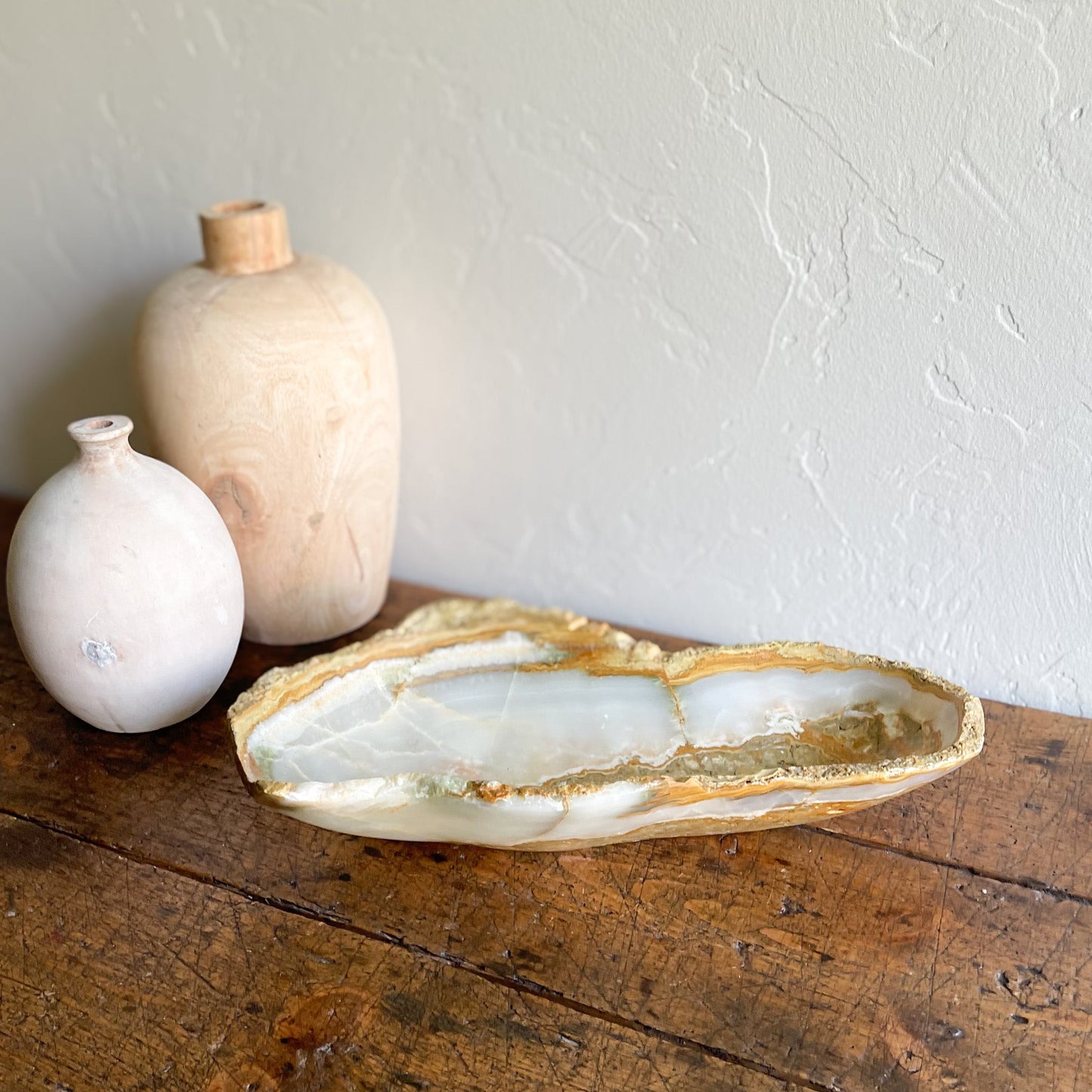 Hand Carved Green Onyx Bowl