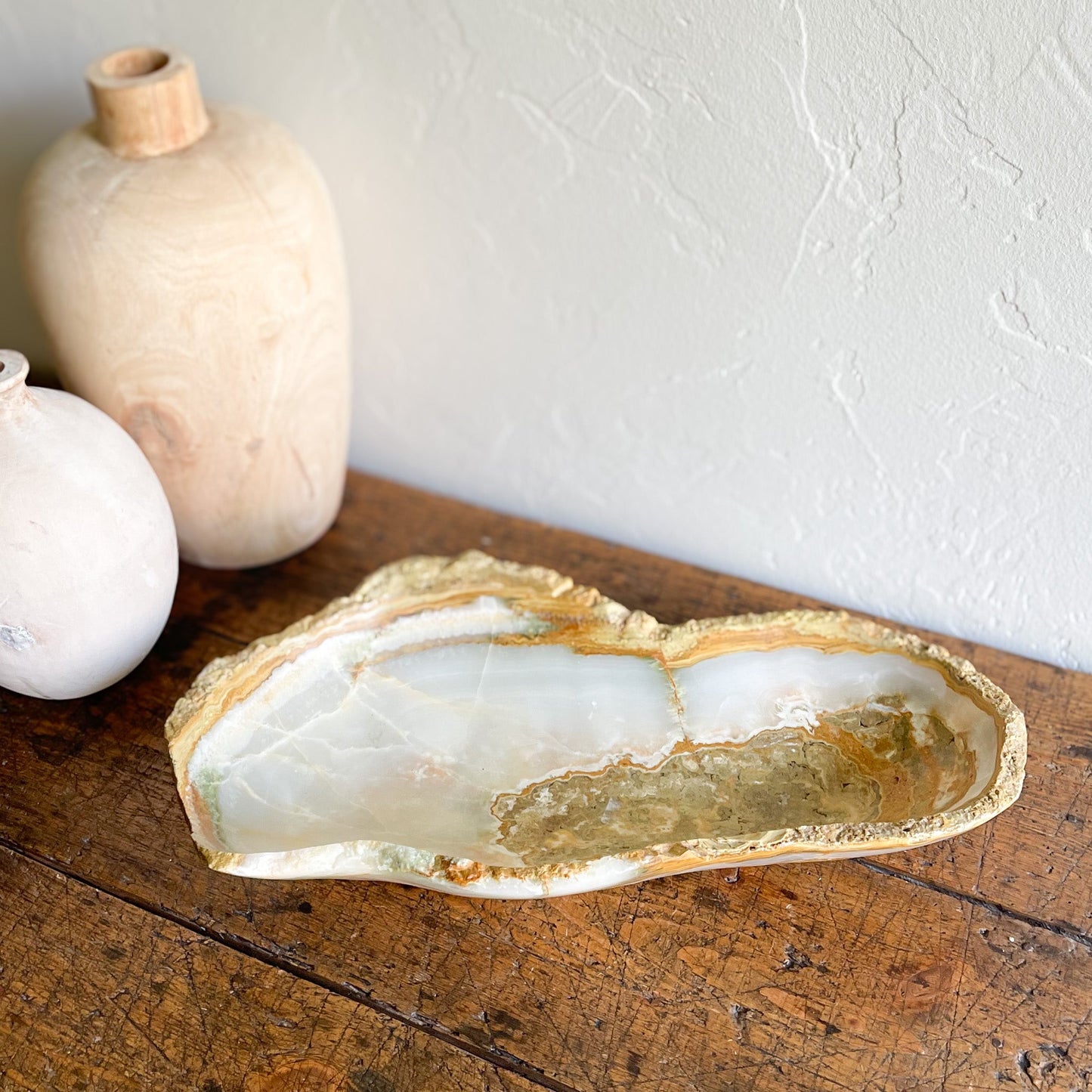 Hand Carved Green Onyx Bowl