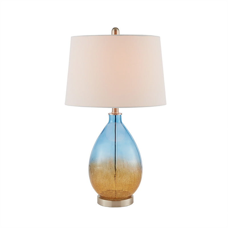 Blue Cortina Ombre Glass Iron Table Lamp