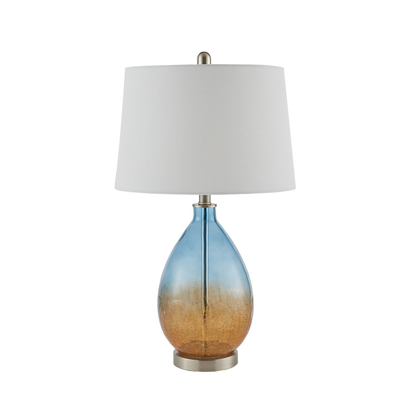 Blue Cortina Ombre Glass Iron Table Lamp