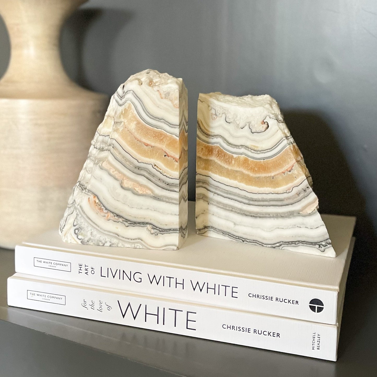 Zebra Calcite Bookend Pair