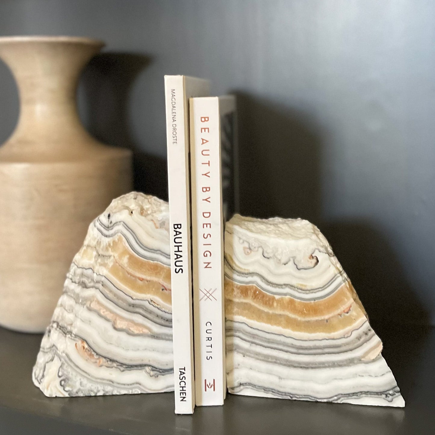 Zebra Calcite Bookend Pair