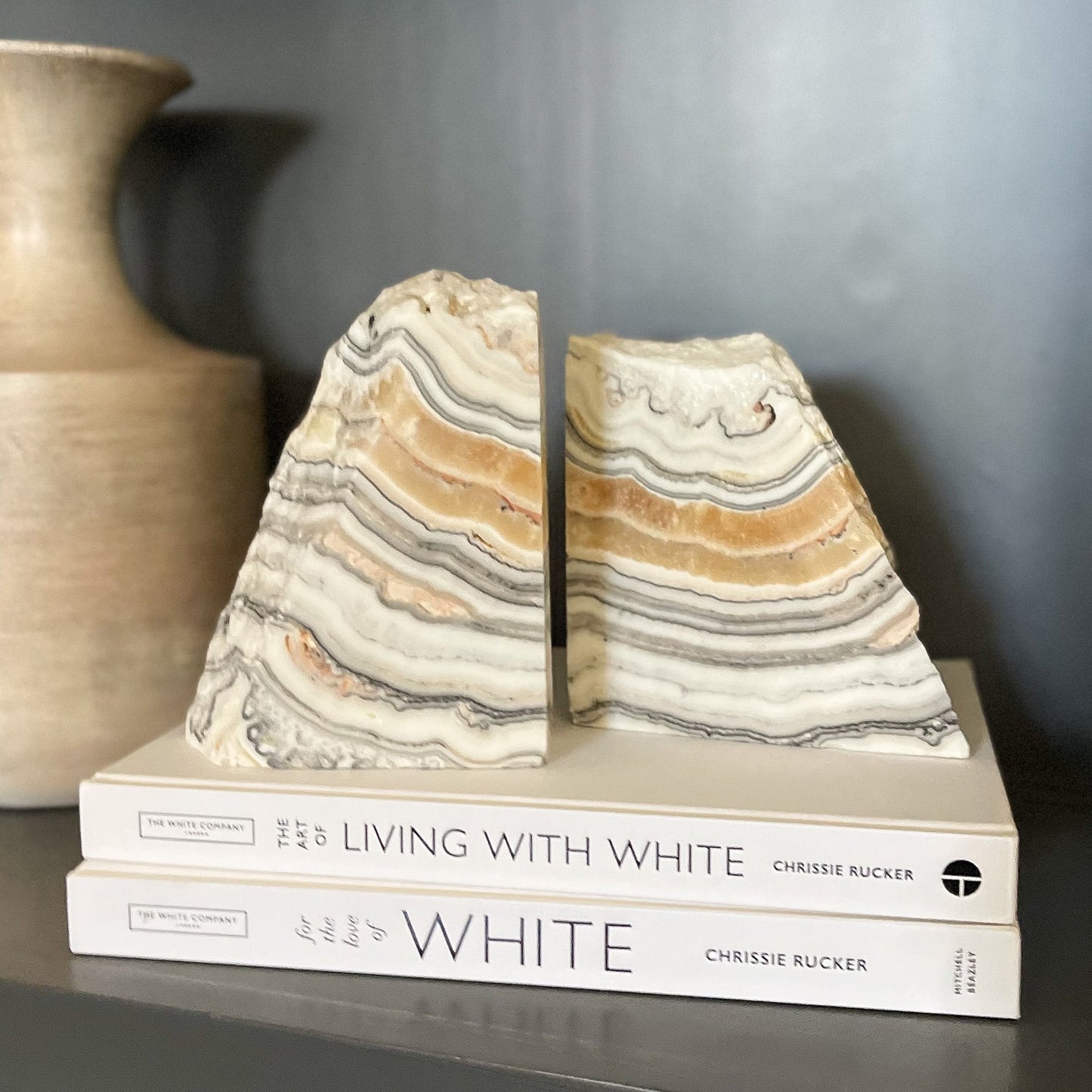 Zebra Calcite Bookend Pair