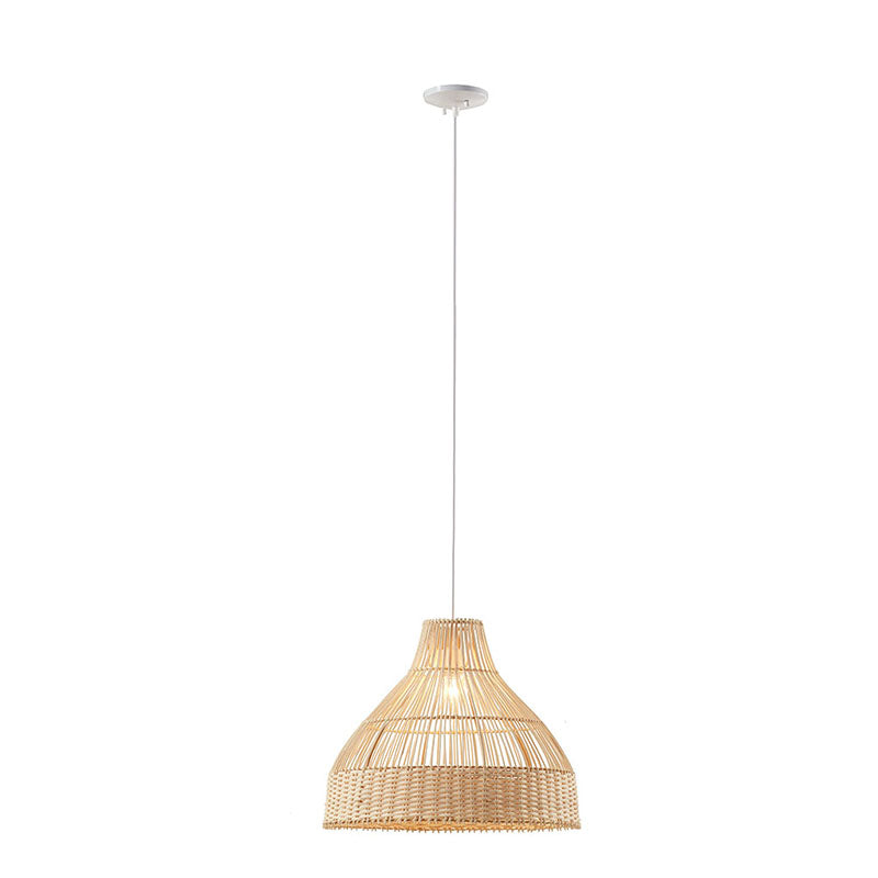 Wren Bell Shaped Bamboo Pendant Light