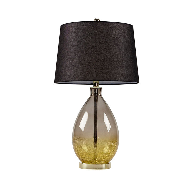 Gold Cortina Ombre Glass Fabric Shade Iron Table Lamp